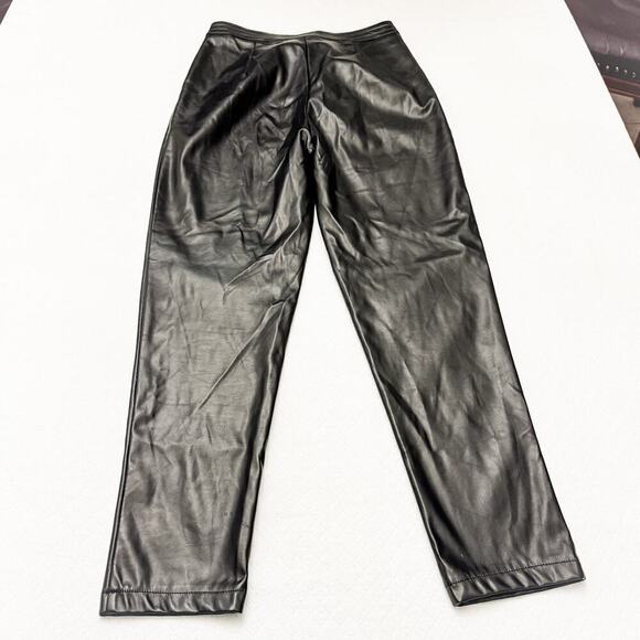 Princess Polly Faux Leather Balloon Pant Black Size 4 - Picture 3 of 6